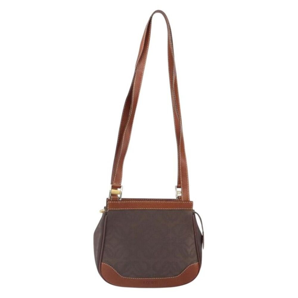 Loewe Anagram Pvc Leather Brown Pvc Shoulder Bag Bag